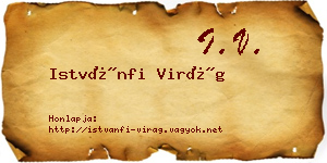 Istvánfi Virág névjegykártya